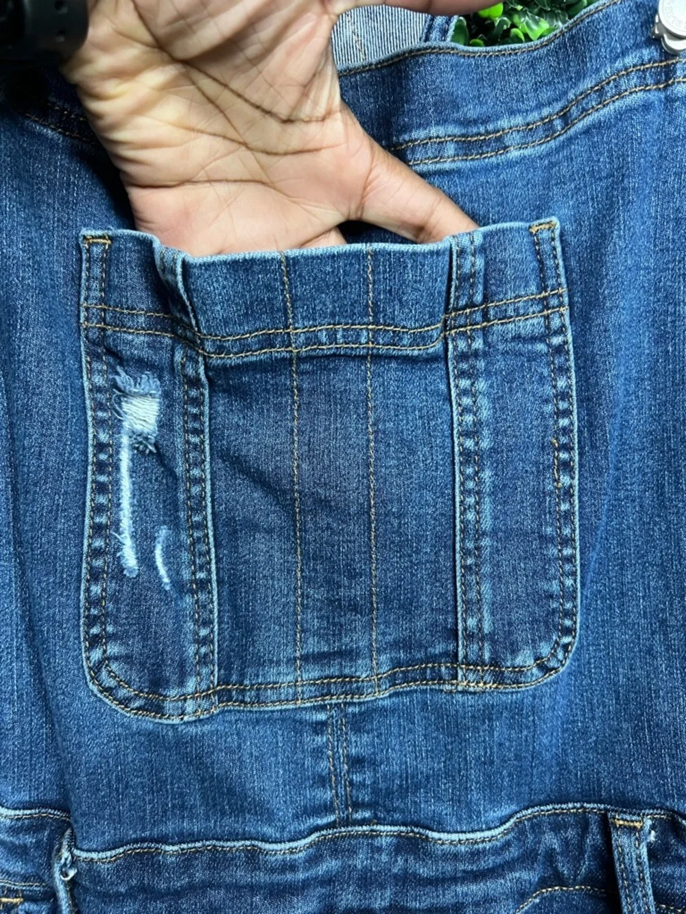JUST BLUE | Denim Short Overalls